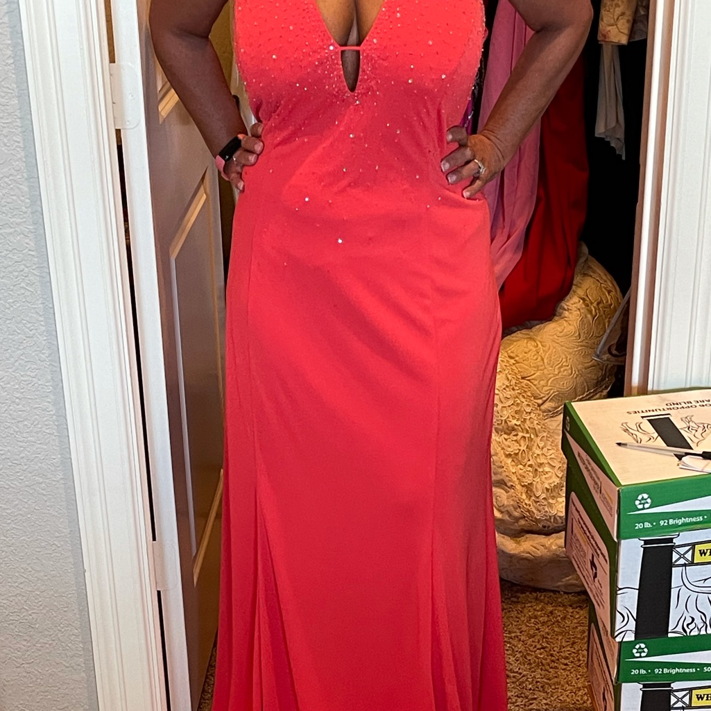 Niki Beautiful Coral Colored Formal